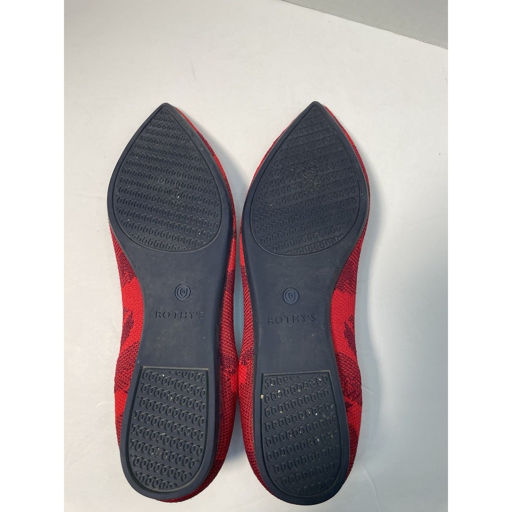 Rothy's The Point Flats Slip On Women's Size 7 Red camouflage Pattern - Picture 14 of 15